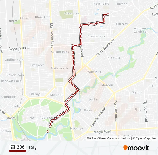 206 Bus Line Map