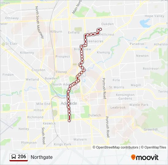 206 Bus Line Map
