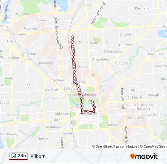235 Bus Line Map