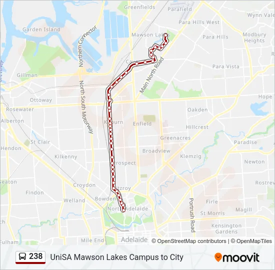 238 Bus Line Map