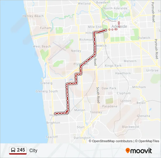 245 Bus Line Map