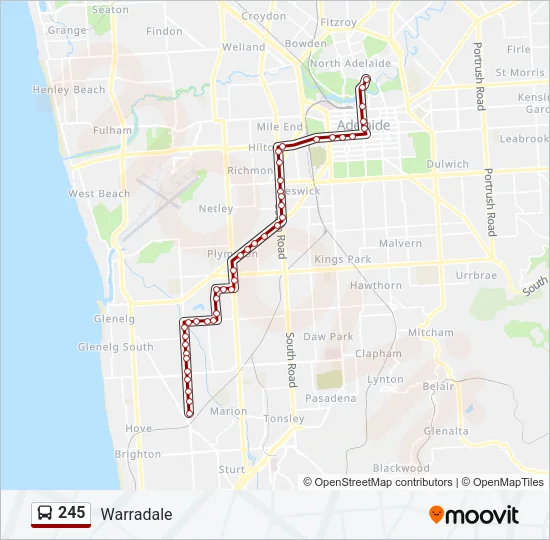 245 Bus Line Map