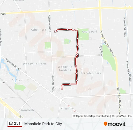 251 Bus Line Map