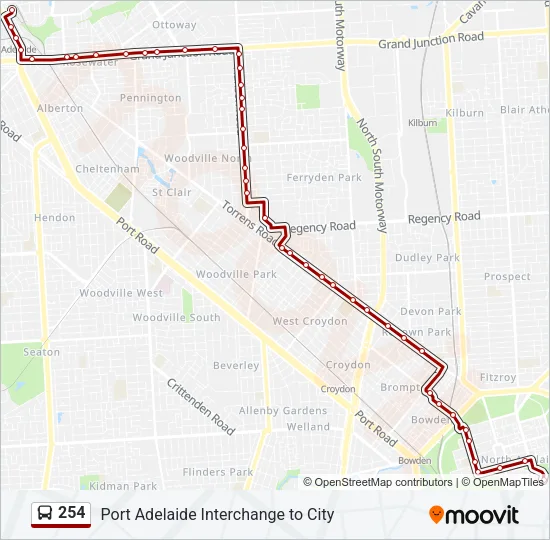 254 Bus Line Map