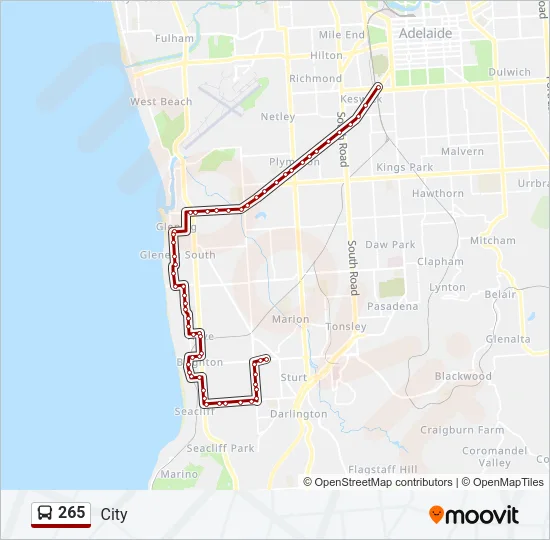 265 Bus Line Map