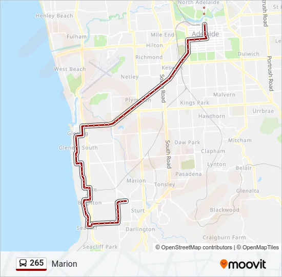 265 Bus Line Map