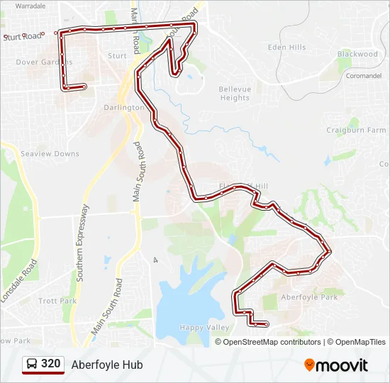Mapa de 320 de autobús