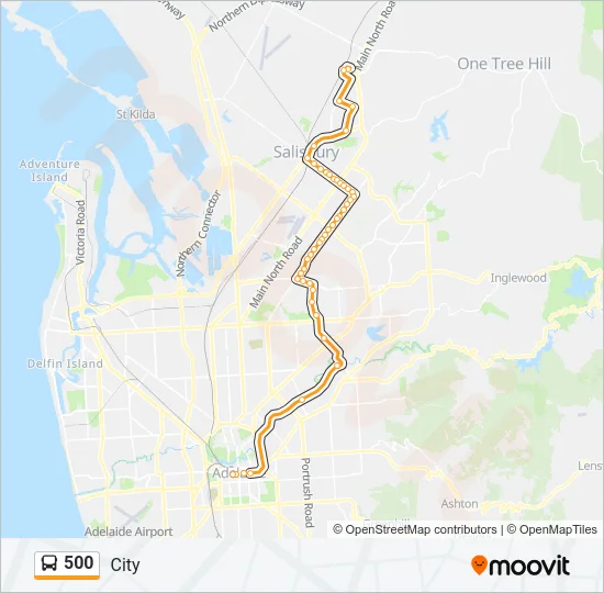 500 Bus Line Map