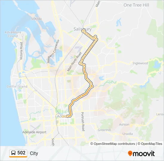502 Bus Line Map