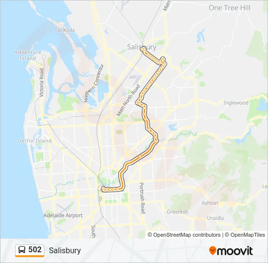 502 Bus Line Map