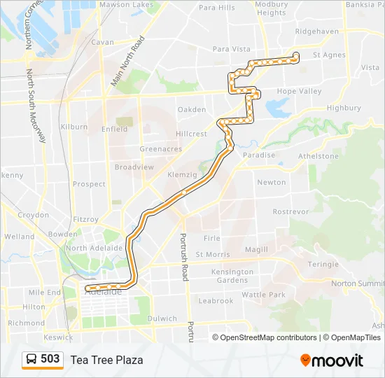 503 Bus Line Map