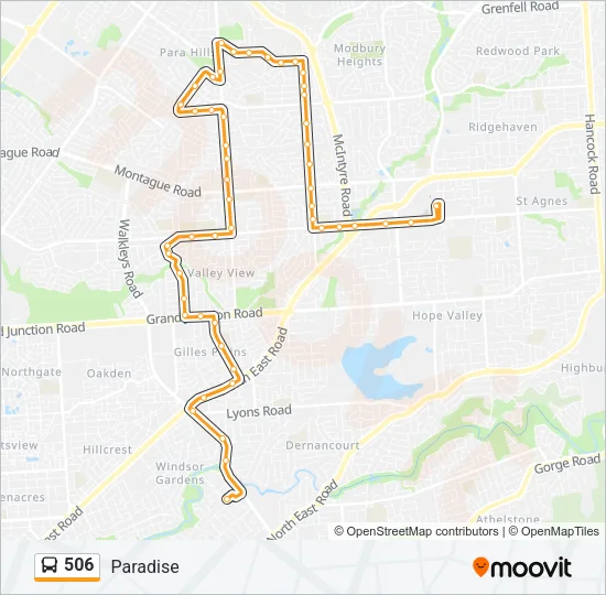 506 Bus Line Map