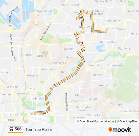 506 Bus Line Map