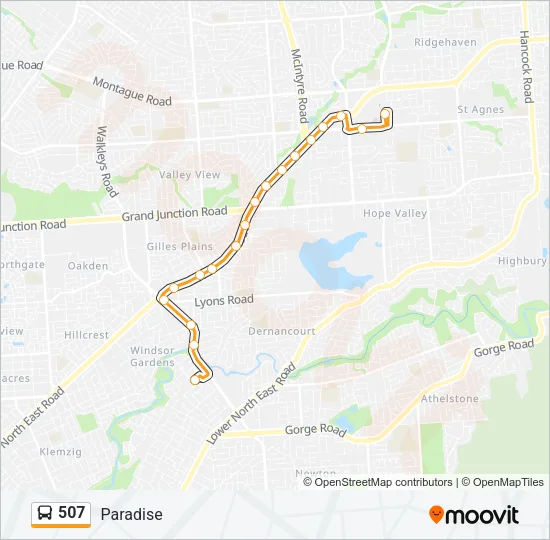 507 Bus Line Map