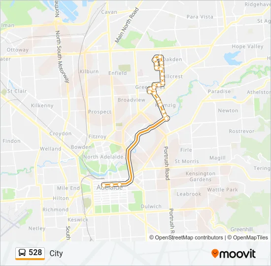 528 Bus Line Map