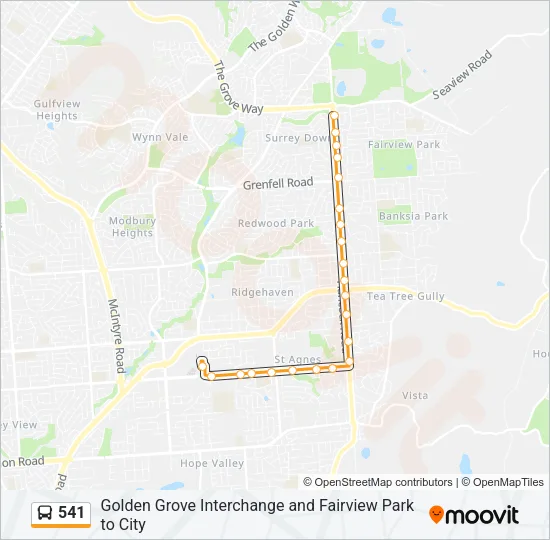 541 Bus Line Map