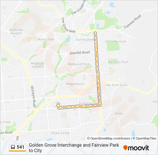 541 Bus Line Map