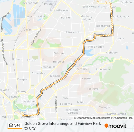 541 Bus Line Map