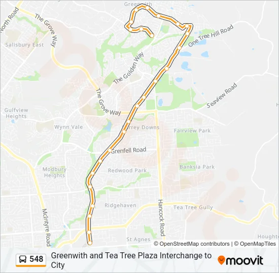 548 Bus Line Map