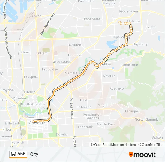 556 Bus Line Map
