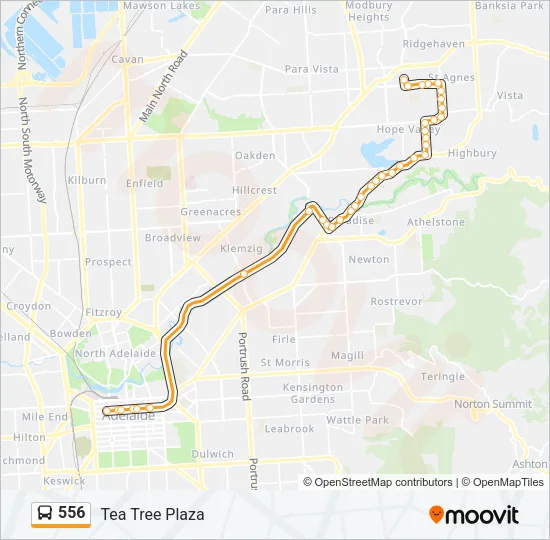 556 Bus Line Map