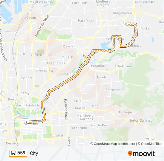 559 Bus Line Map
