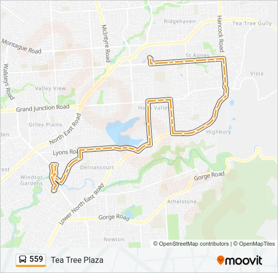 559 Bus Line Map