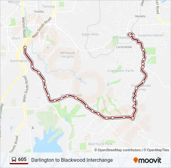 605 Bus Line Map