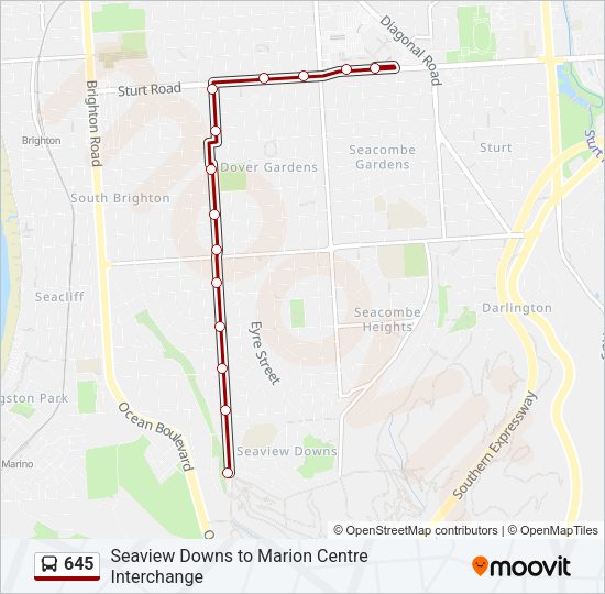 645 Bus Line Map