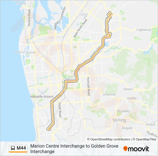 M44 Bus Line Map