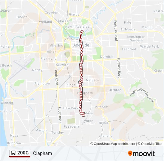 200C Bus Line Map