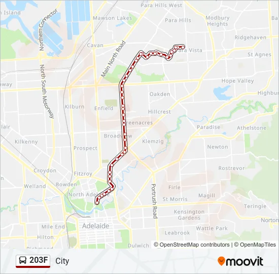203F Bus Line Map