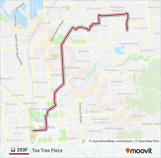203F Bus Line Map