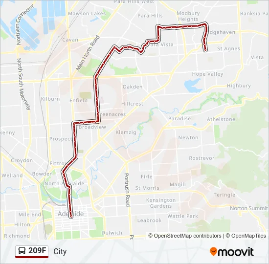 209F Bus Line Map