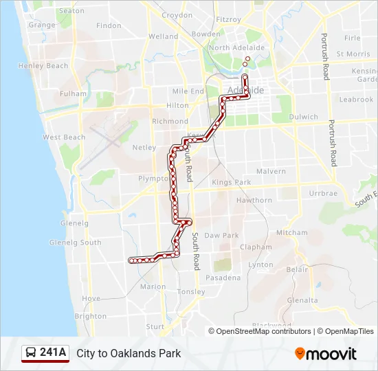 241A Bus Line Map