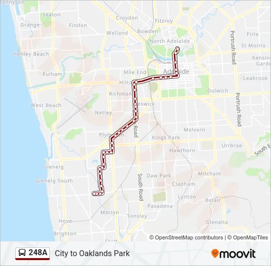 248A Bus Line Map