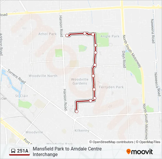 251A Bus Line Map