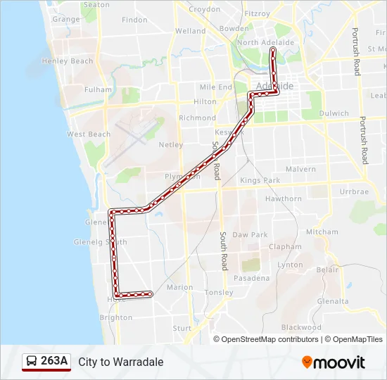 263A Bus Line Map