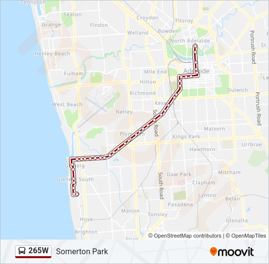 265W Bus Line Map