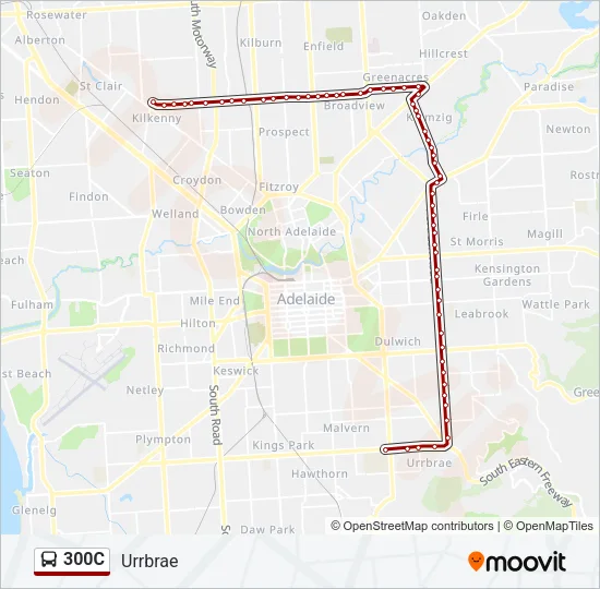 300C Bus Line Map