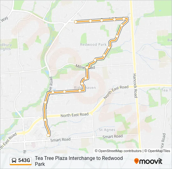 543G Bus Line Map