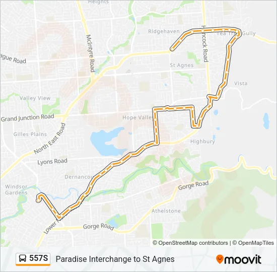 557S Bus Line Map