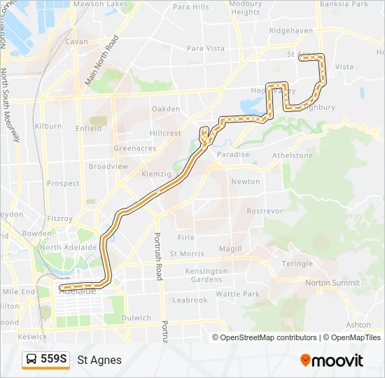 559S Bus Line Map