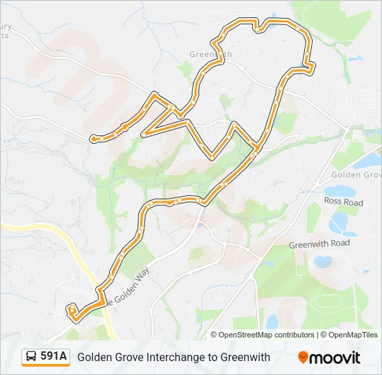 591A Bus Line Map