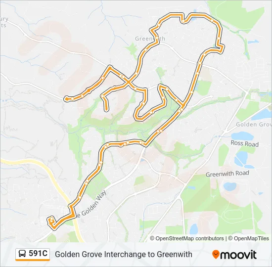 591C Bus Line Map