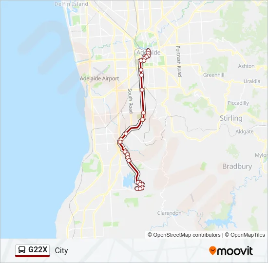G22X Bus Line Map