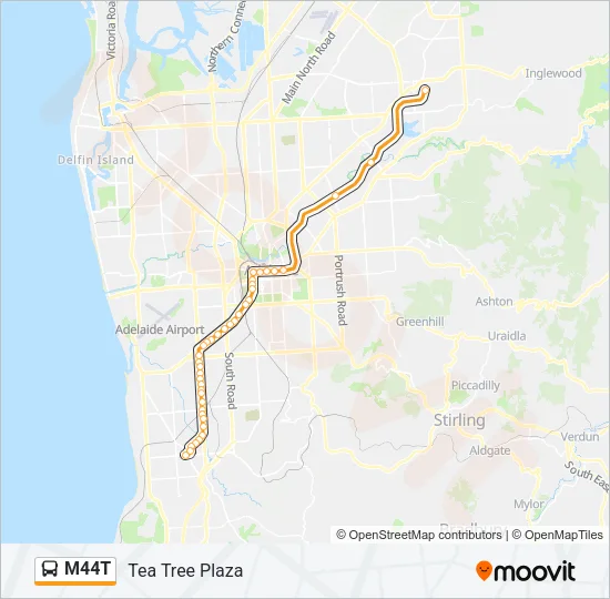 M44T Bus Line Map