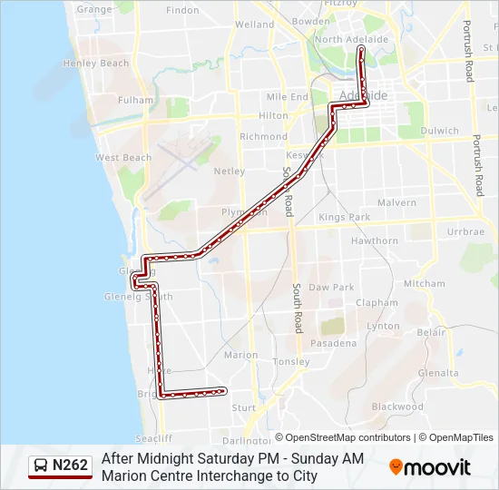 N262 Bus Line Map