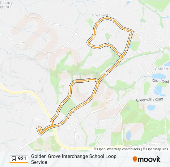 921 Bus Line Map