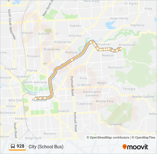 928 Bus Line Map